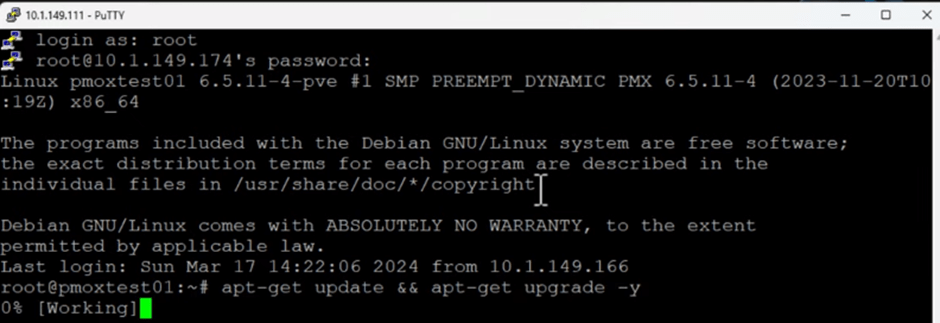 checking the current repository configuration in proxmox ve 8.1